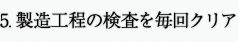 製造工程の厳しい検査を毎回クリア